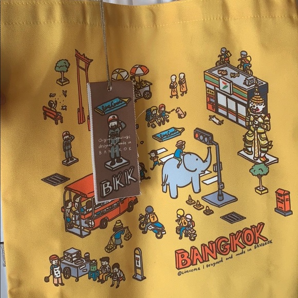 NWOT Canvas tote bag the city of BANGKOK - Picture 2 of 9
